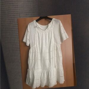 Zara White Lace Detail Dress